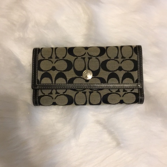 Coach Handbags - Black Logo Coach Wallet